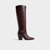 Aldo Saddle in Bordo - Knee-high boot, Block heel Women