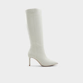 Aldo Laroche White/Bone Women's Tall Boots - Knee-high boot, Stiletto heel Women
