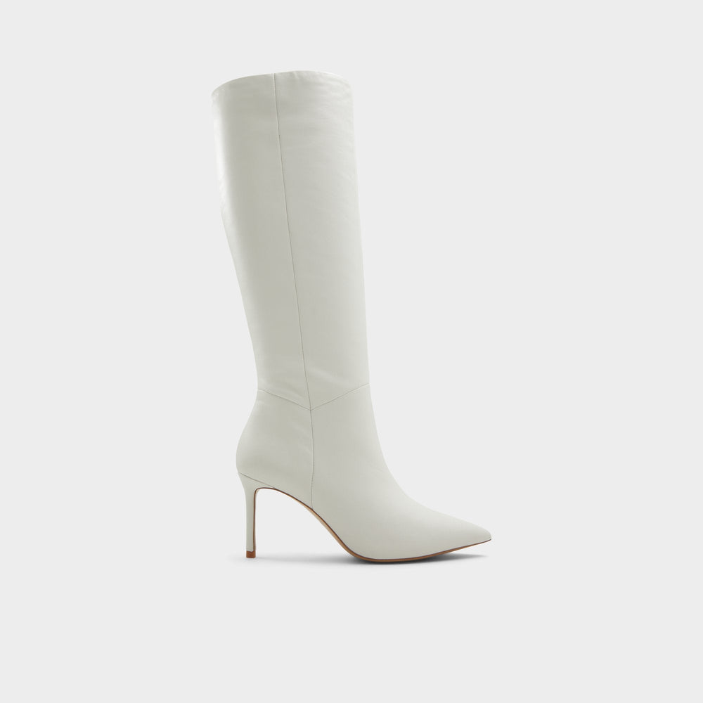 Aldo Laroche-wc White/Bone Women's Tall Boots - Knee-high boot, Stiletto heel Women