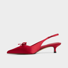 Aldo Azizza in Dark Red - Slingback heel, Kitten heel Women