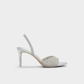 Aldo Aitana Silver Women's Heeled sandals - Slingback heeled sandal, Stiletto heel Women