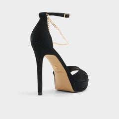 Aldo Afumeth Black Overflow Women's Platform sandals - Strappy heeled sandal, Stiletto platform Women