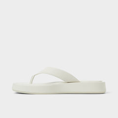 Aldo Grettle White/Bone Women's Flats - Flip flop, Flatform Women