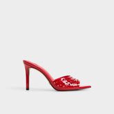 Aldo Lovemule in Medium Red - Heeled mule, Stiletto heel Women|New