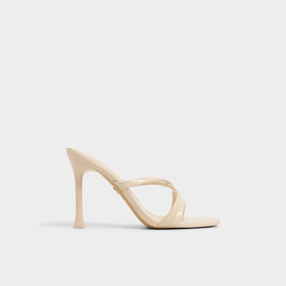 Aldo Velaia Light Beige Women's Heeled mules - Heeled mule, Stiletto heel Women