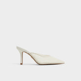Aldo Gamilia Open White Textile Mesh Women's Mesh - Heeled mule, Stiletto heel Women