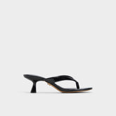 Aldo Jump Black Women's Strappy sandals - Heeled flip flop, Kitten heel Women