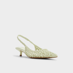 Aldo Violettia in Other Green - Sling back high heel, Kitten heel Women