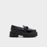 Aldo Oneameth Black Synthetic Patent Women's Loafers & Oxfords - Loafer, Lug sole Women