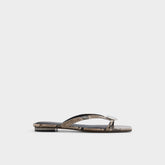 Aldo Iliria White/Black Women's Flats - Slide sandal Women