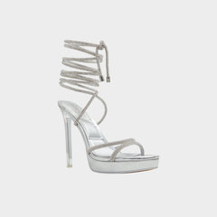 Aldo Izabella in Silver 13621003 - Strappy heeled sandal, Platform Women