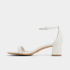 Aldo Calliope White/Bone Women's Block heels - Heeled sandal, Block heel Women