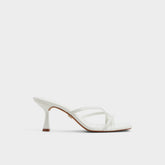 Aldo Calypsa White Women's Heeled mules - Strappy heeled sandal, Block heel Women