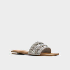 Aldo Navalia Silver Women's Flats - Slide sandal Women