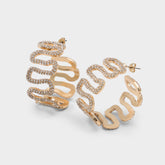 Aldo Estele in Gold Clear Multi - Hoop earrings Women|Accessories