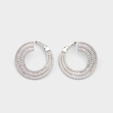 Aldo Caldy Silver/Clear Multi Women's Earrings - Hoop earrings Women|Accessories