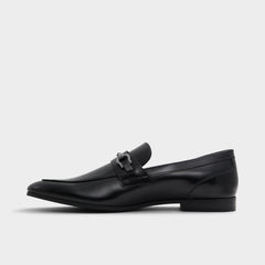 Aldo Marinho Open Black Leather Smooth Men's Dress Shoes - Loafer Men