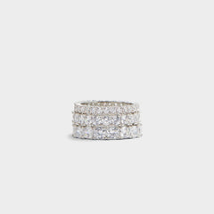 Aldo Uniawen Silver/Clear Multi Women's Rings - Stackable rings Women|Accessories