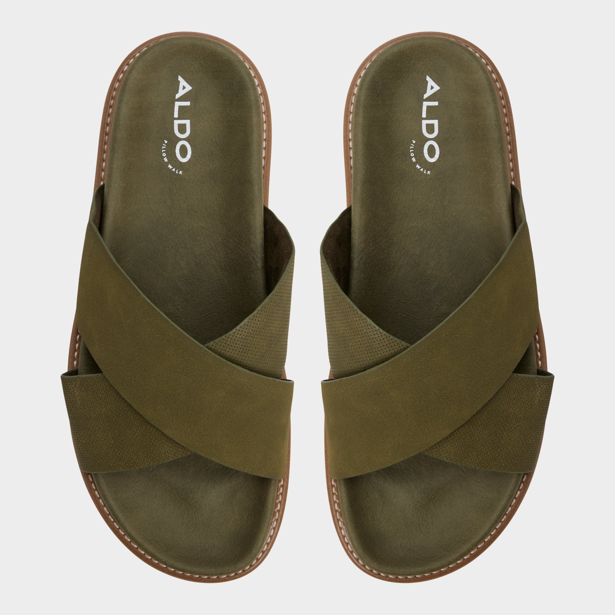 Aldo Marrin in Olive - Slide sandal New
