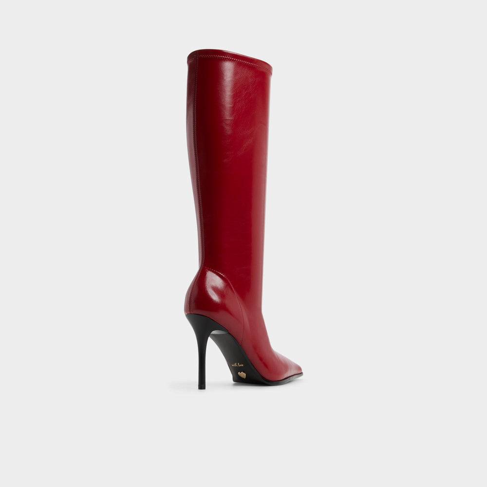 Aldo Re in Emily Medium Red - Knee-high boot, Stiletto heel Women|New