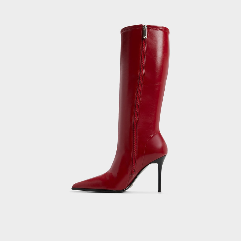 Aldo Re in Emily Medium Red - Knee-high boot, Stiletto heel Women|New