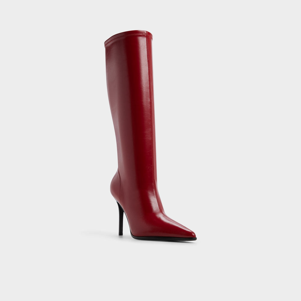 Aldo Re in Emily Medium Red - Knee-high boot, Stiletto heel Women|New
