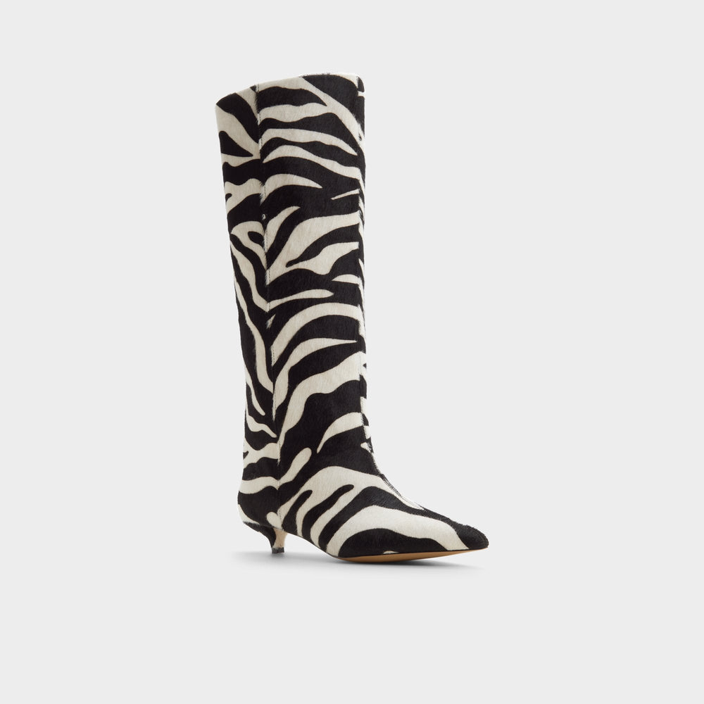 Aldo Gabelia in White Black - Knee-high boot, Kitten heel Women