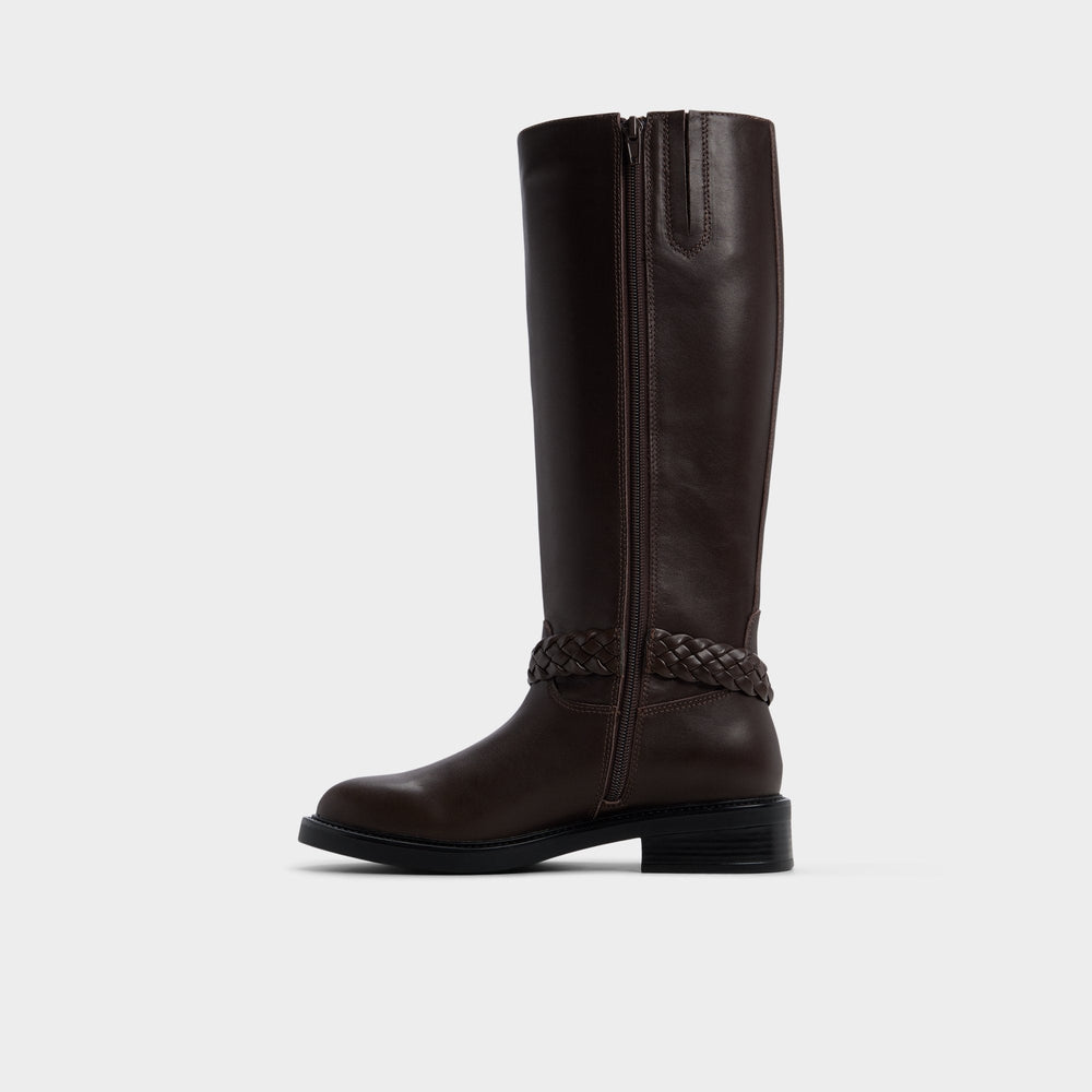 Aldo Philippa in Dark Brown - Riding boot, Block heel Women