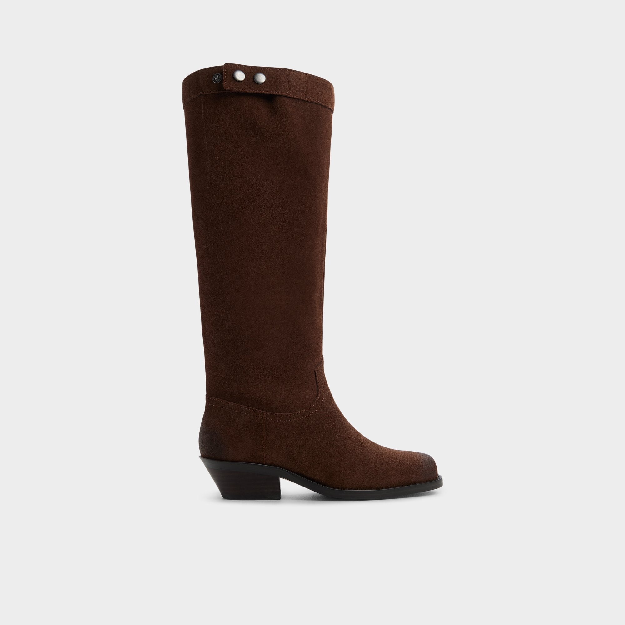 Aldo Emberlyn in Dark Brown 14163446 - Knee-high western boot, Cup sole Women