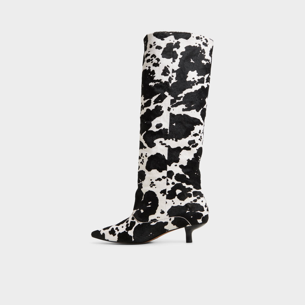 Aldo Everose in White Black - Knee-high boot, Kitten heel Women