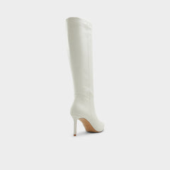 Aldo Laroche White/Bone Women's Tall Boots - Knee-high boot, Stiletto heel Women