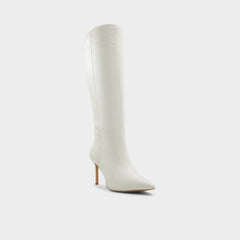 Aldo Laroche White/Bone Women's Tall Boots - Knee-high boot, Stiletto heel Women