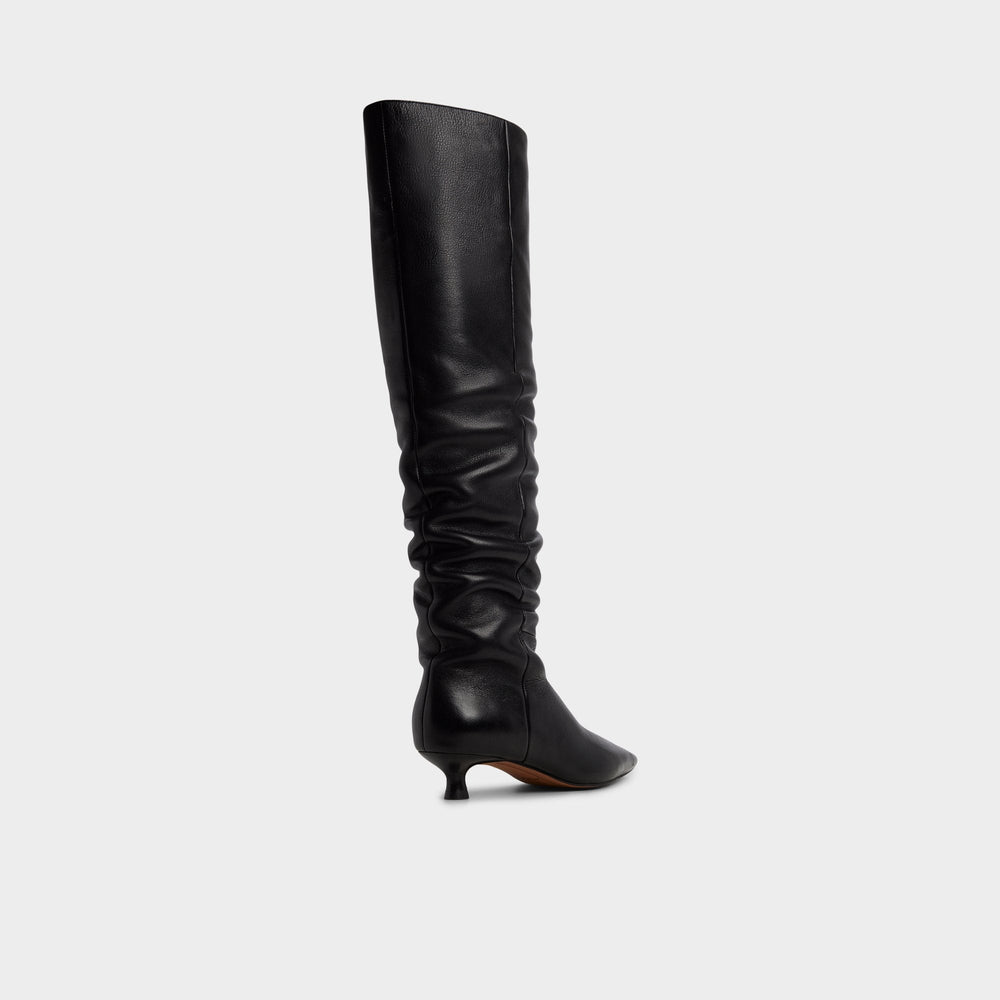 Aldo Muttsee Black Women's Tall Boots - Over-the-knee boot, Kitten heel Women