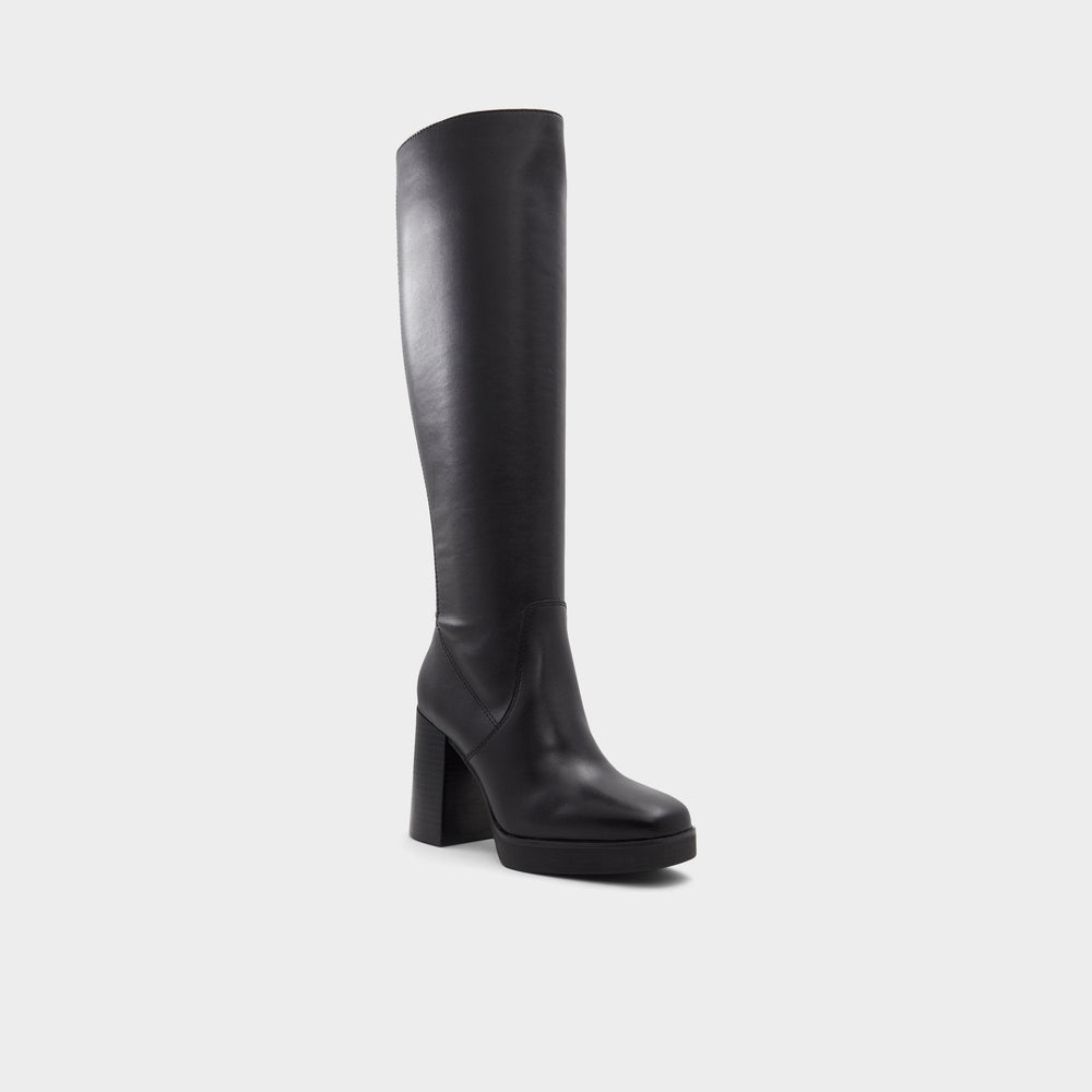 Aldo Equine Black Women's Tall Boots - Knee-high boot, Black Women