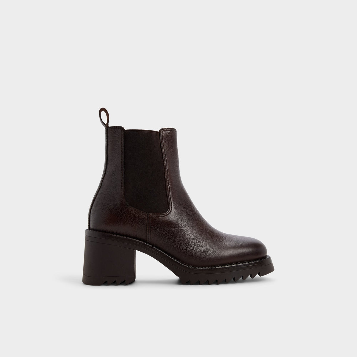 Aldo Anneliese in Medium Brown - Chelsea boot, Lug sole Women