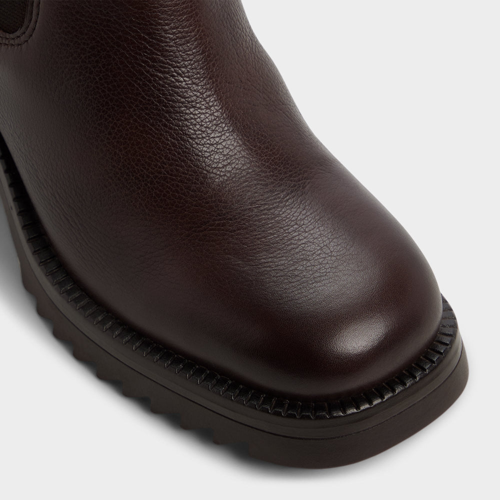 Aldo Anneliese in Medium Brown - Chelsea boot, Lug sole Women
