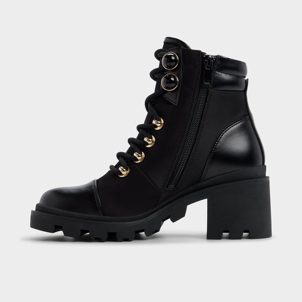 Aldo Mariettia in Black - Lace-up boot, Lug sole Women
