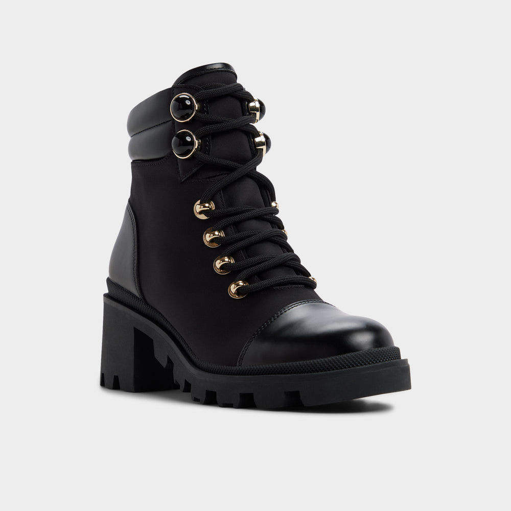 Aldo Mariettia in Black - Lace-up boot, Lug sole Women