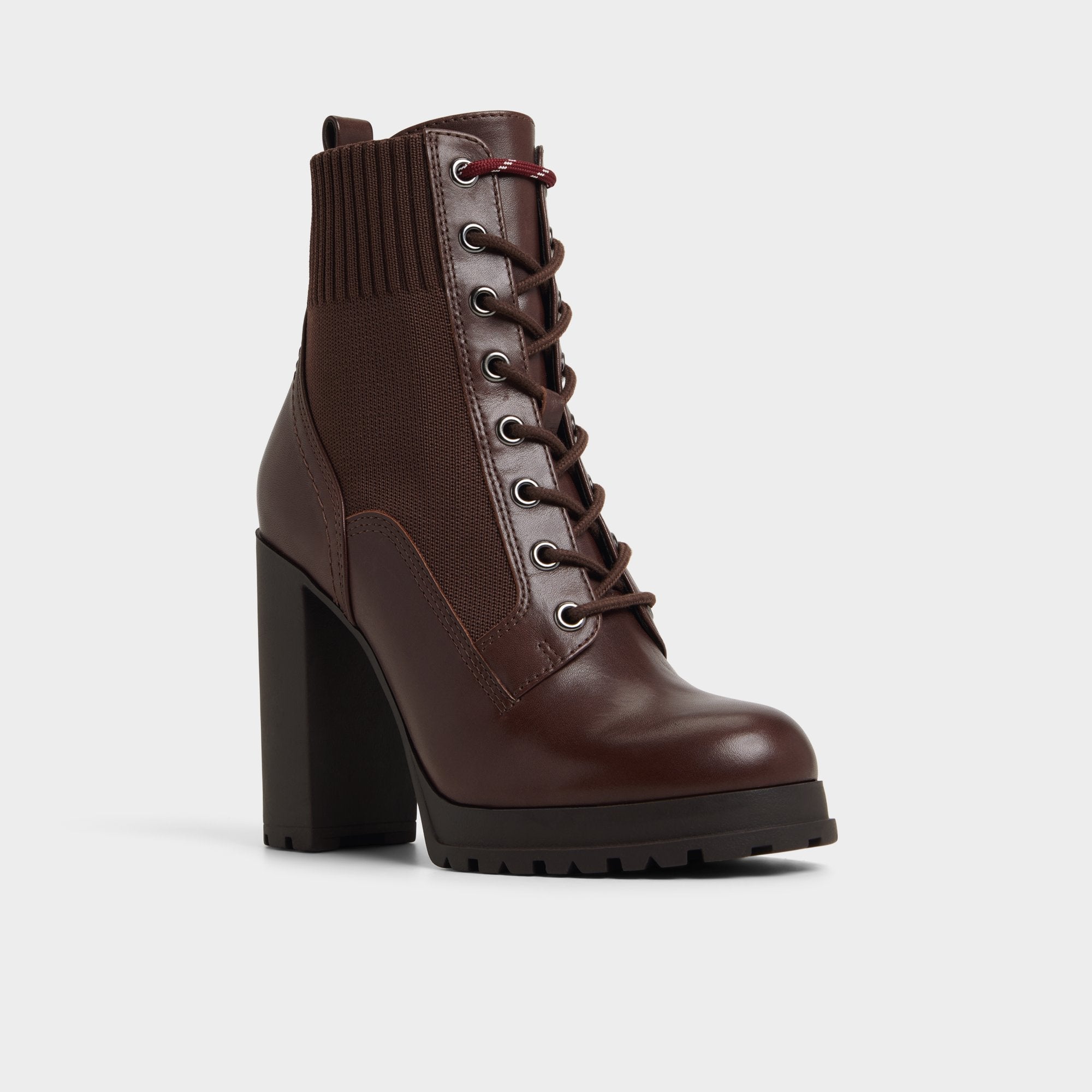 Aldo Rebellious in Other Brown - Combat ankle boot, Lug sole Women