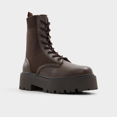 Aldo Talaleryknit Brown Overflow Women's Combat boots - Combat ankle boot, Brown Women