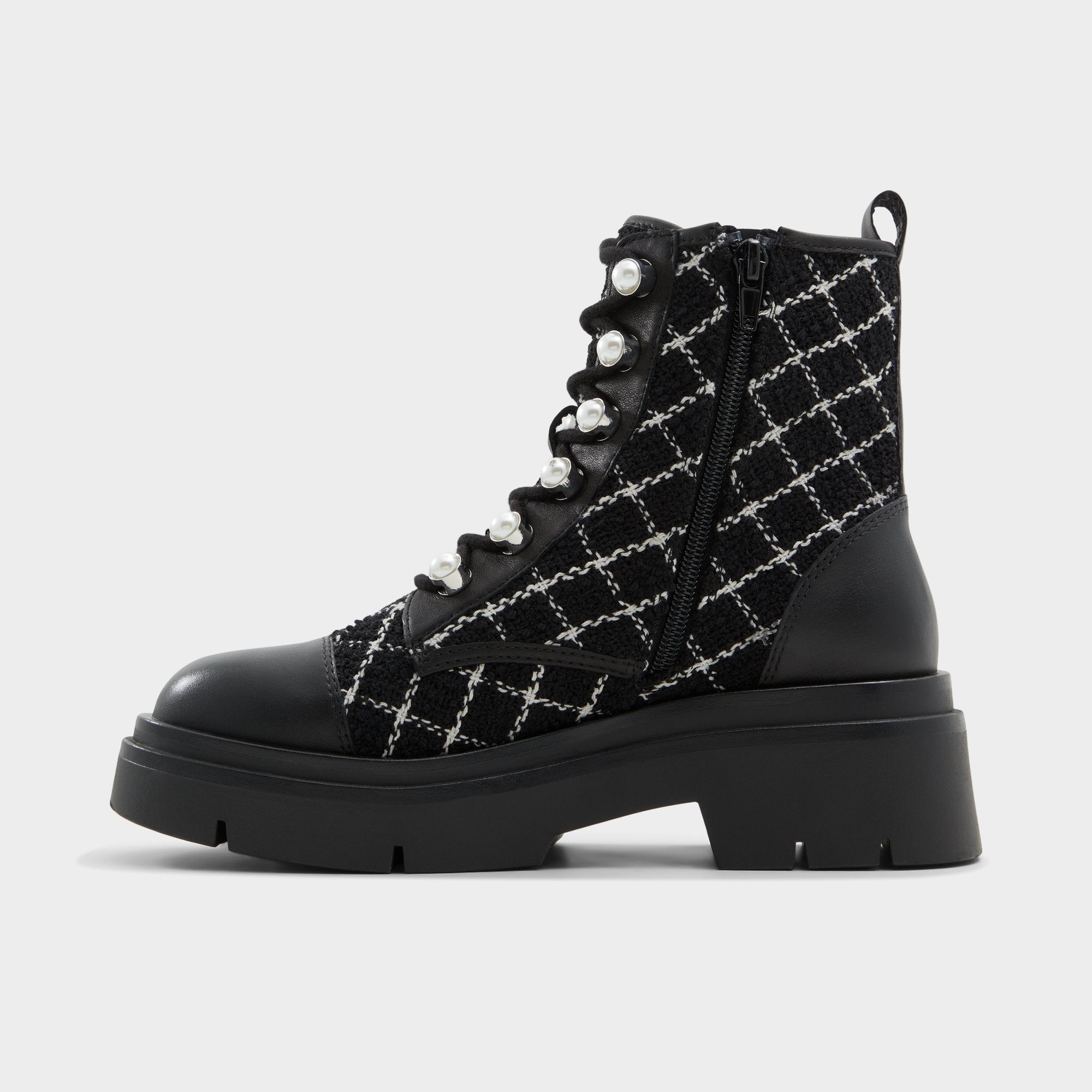 Aldo Marthia in Other Black - Combat ankle boot, Black Women