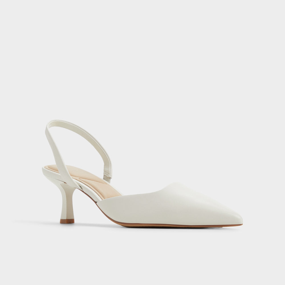 Aldo Gavedessi Open White Women's Kitten heels - Slingback heel, Kitten heel Women