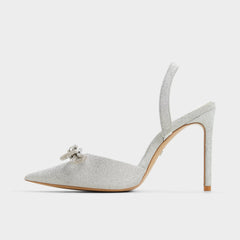 Aldo Addie Silver Women's Slingbacks - Slingback heel, Stiletto heel Women