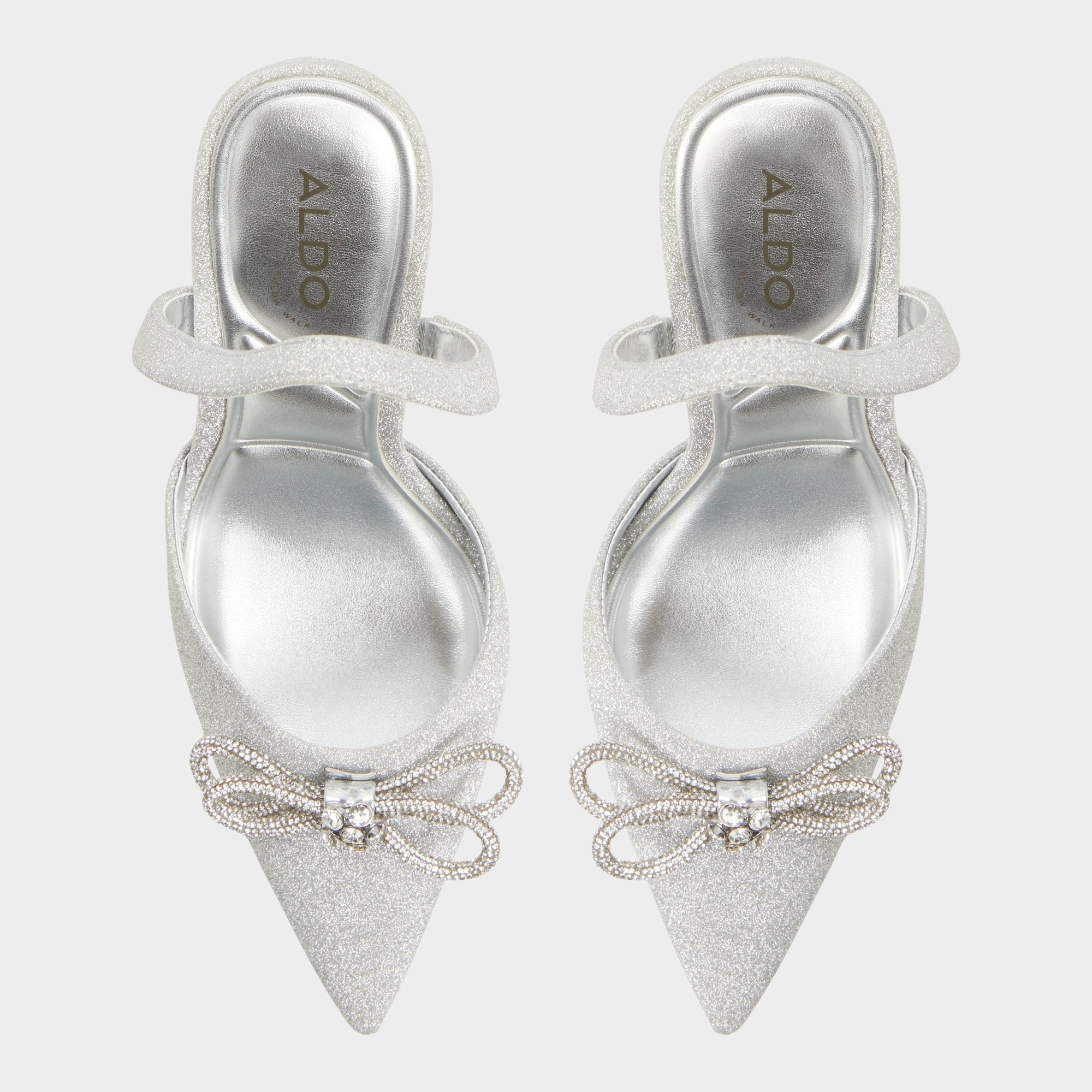 Aldo Addie Silver Women's Slingbacks - Slingback heel, Stiletto heel Women
