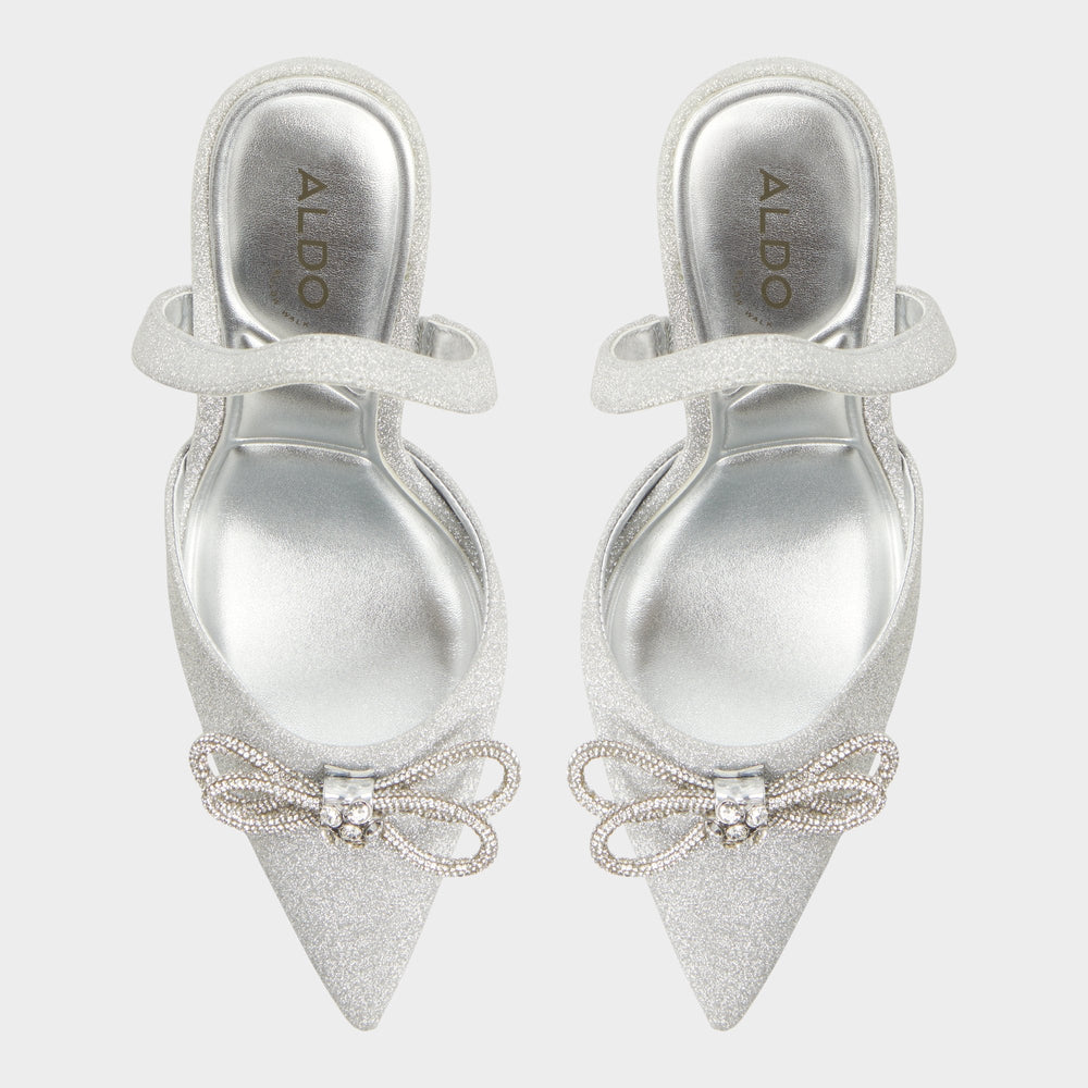 Aldo Addie Silver Women's Slingbacks - Slingback heel, Stiletto heel Women
