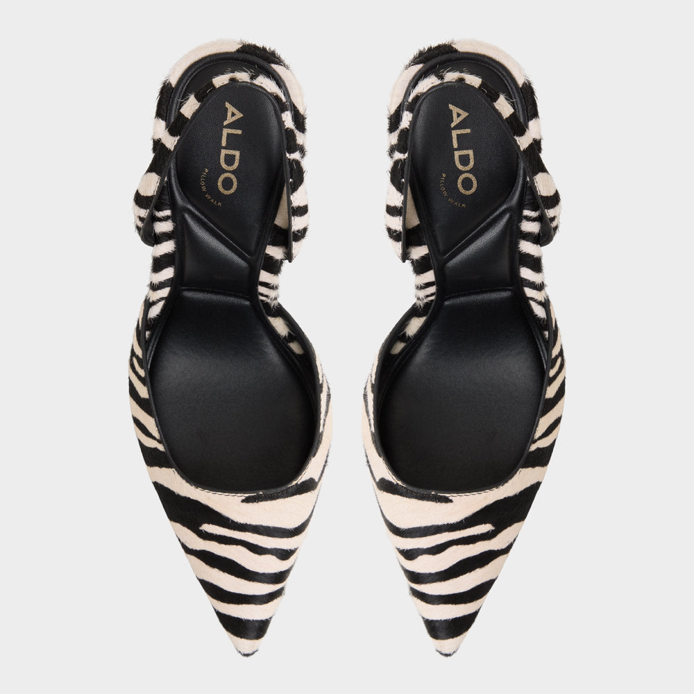 Aldo Berolden White/Black Women's Animal Prints - Slingback heel Women