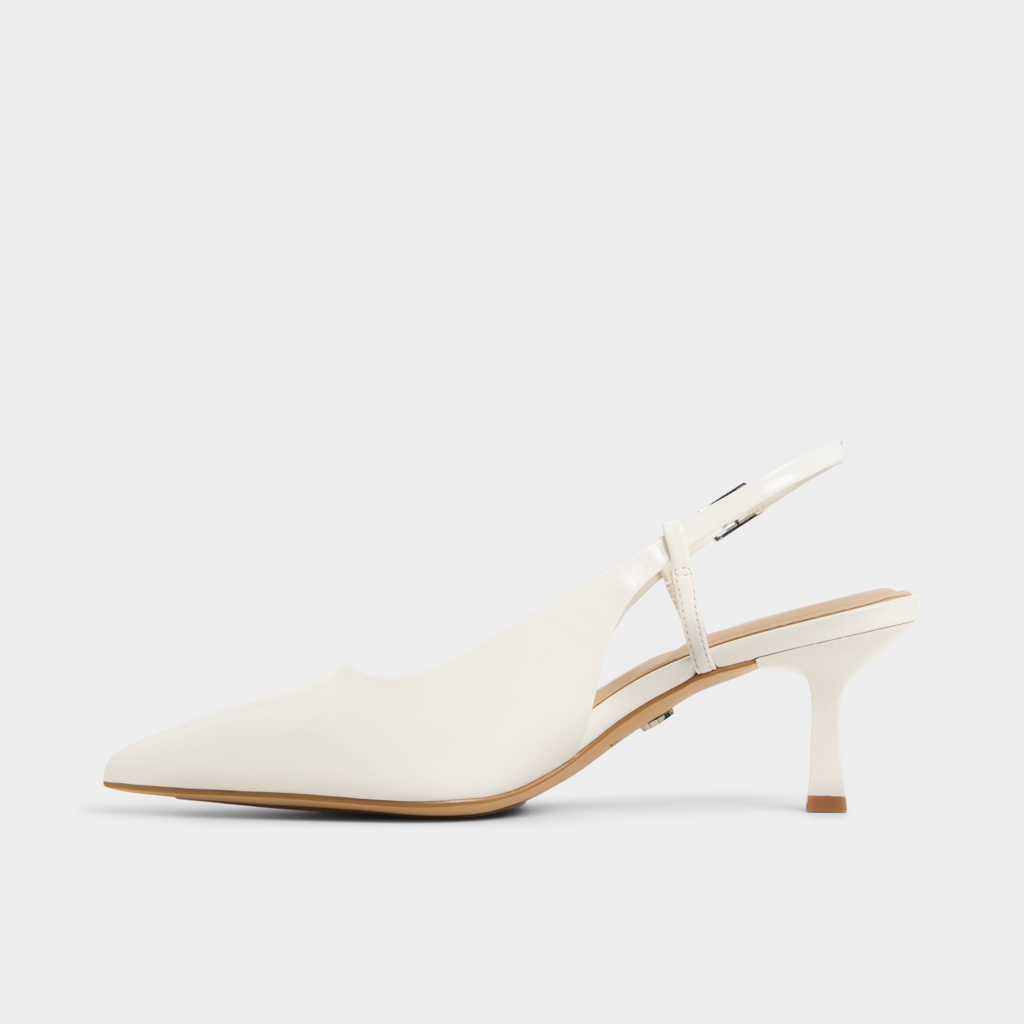Aldo Adan in White Bone - Slingback heel, Kitten heel Women