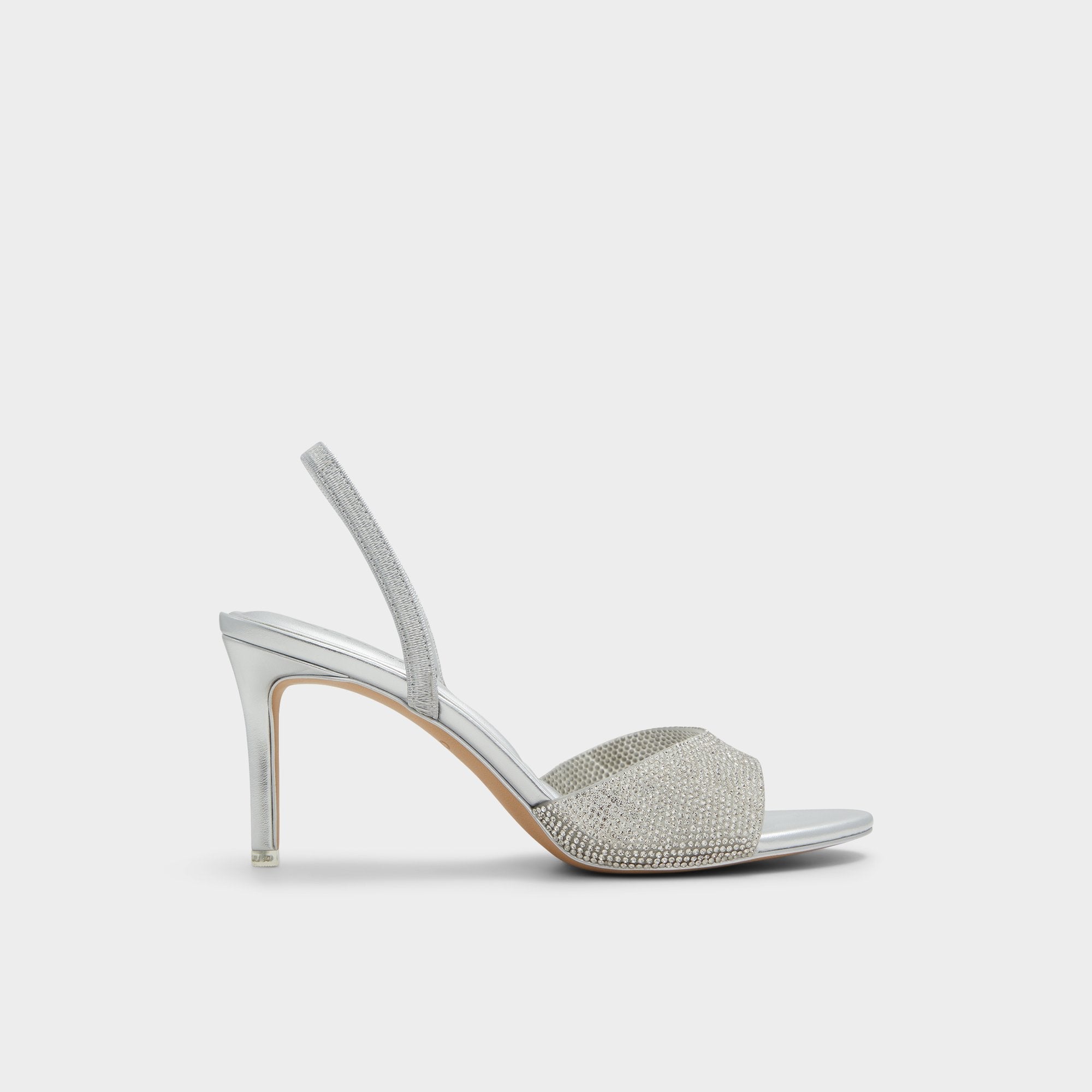 Aldo Aitana Silver Women's Heeled sandals - Slingback heeled sandal, Stiletto heel Women