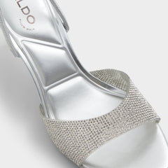 Aldo Aitana Silver Women's Heeled sandals - Slingback heeled sandal, Stiletto heel Women