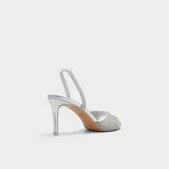 Aldo Aitana Silver Women's Heeled sandals - Slingback heeled sandal, Stiletto heel Women